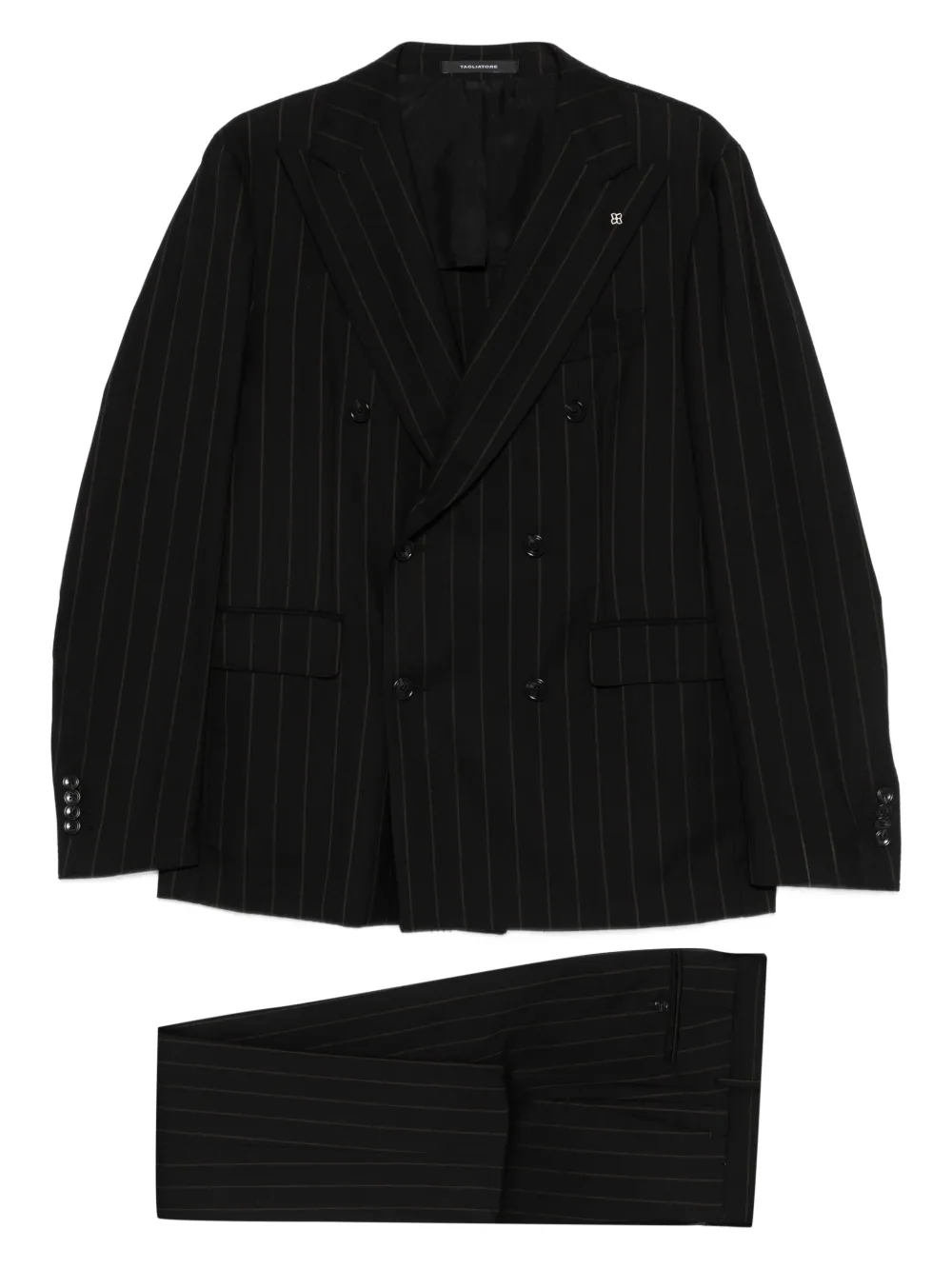 Tagliatore pinstripe suit | Black | Image 1