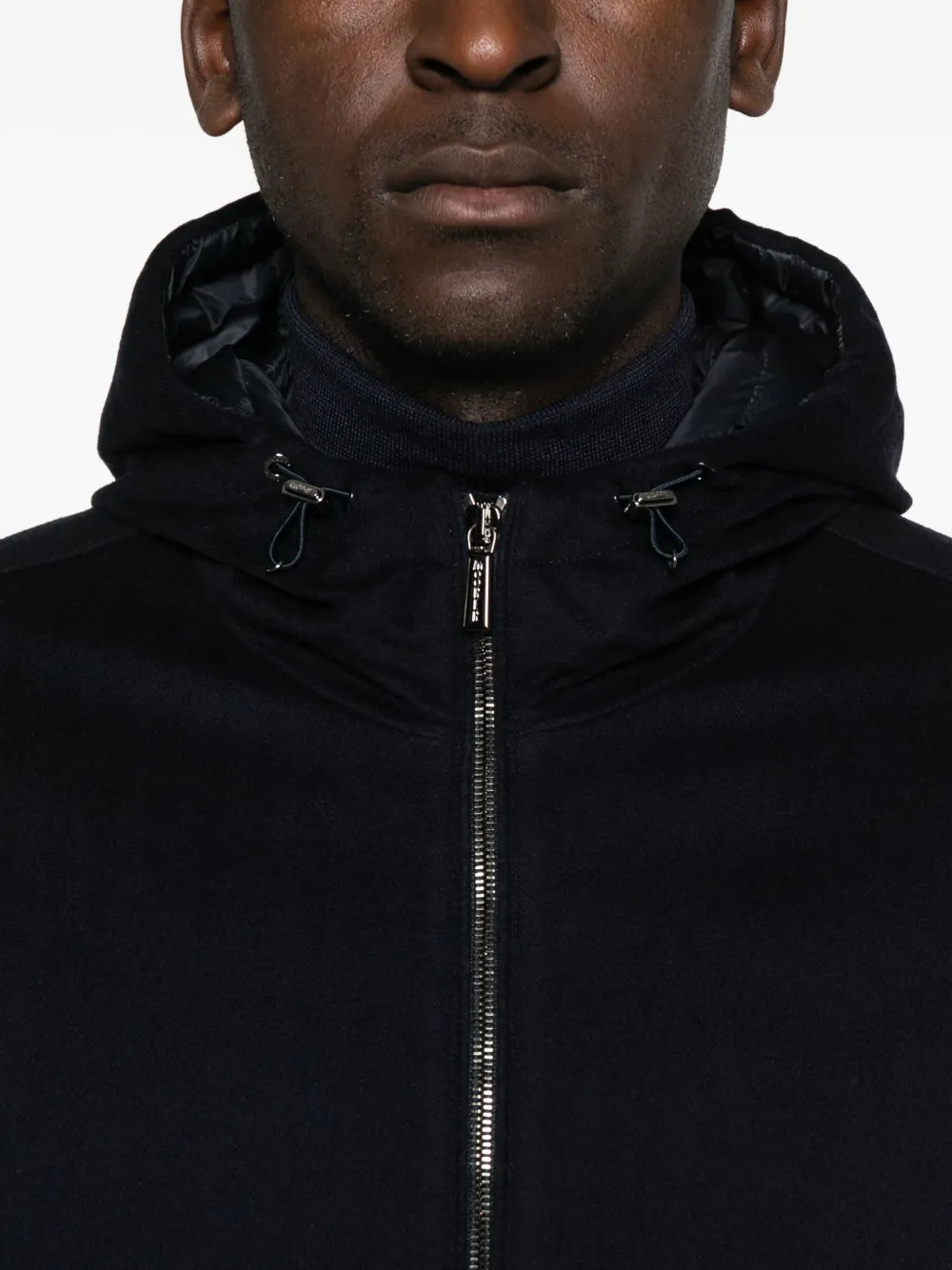 Moorer Jas met capuchon Blauw