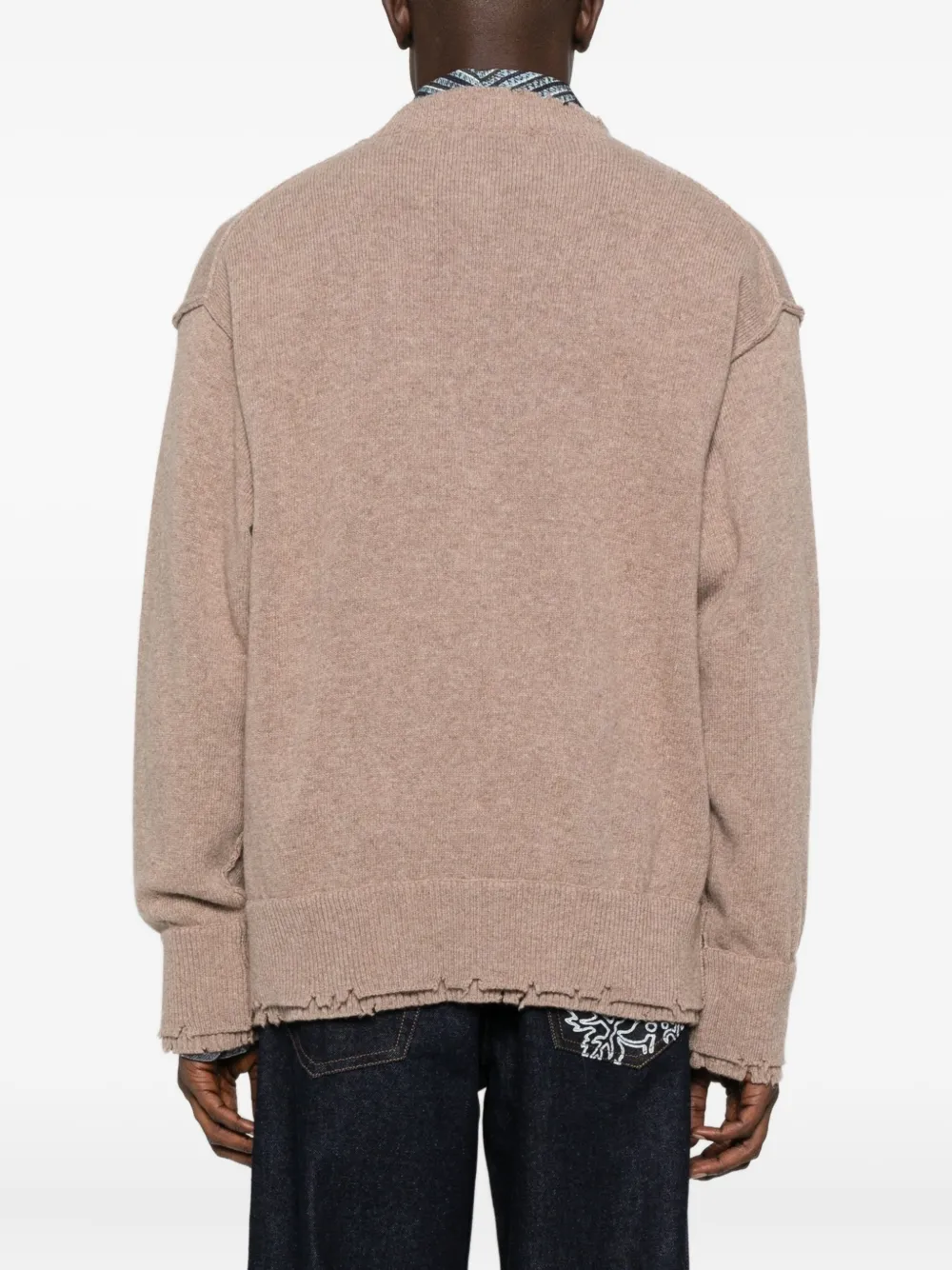 Federico Cina Drop-shoulder Sweater In Brown