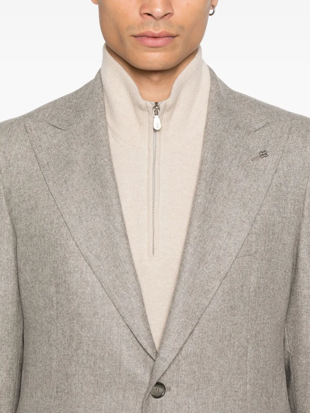 Tagliatore Pak met enkele rij knopen Grijs