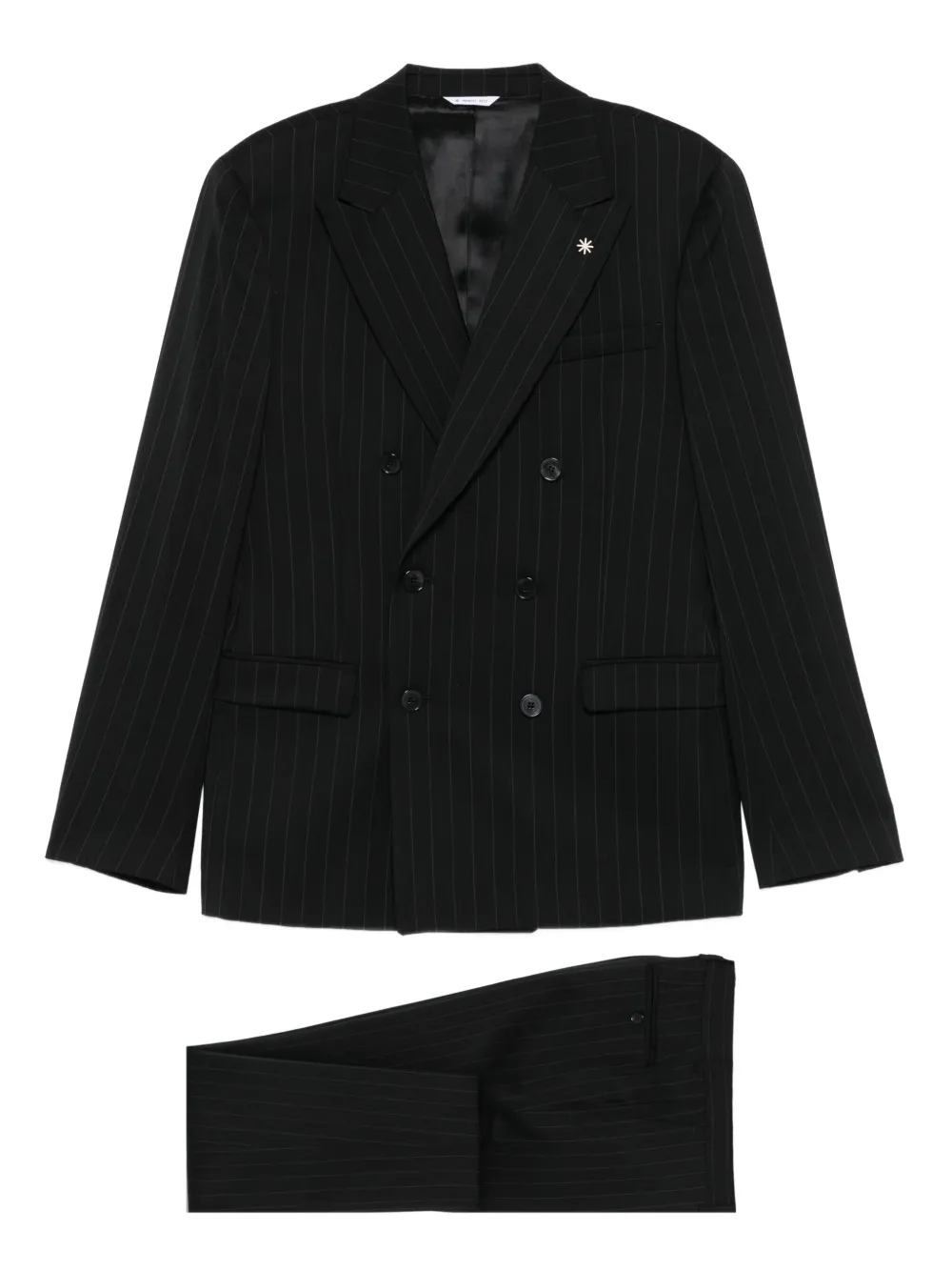 Manuel Ritz pinstripe blazer | Black | Image 1