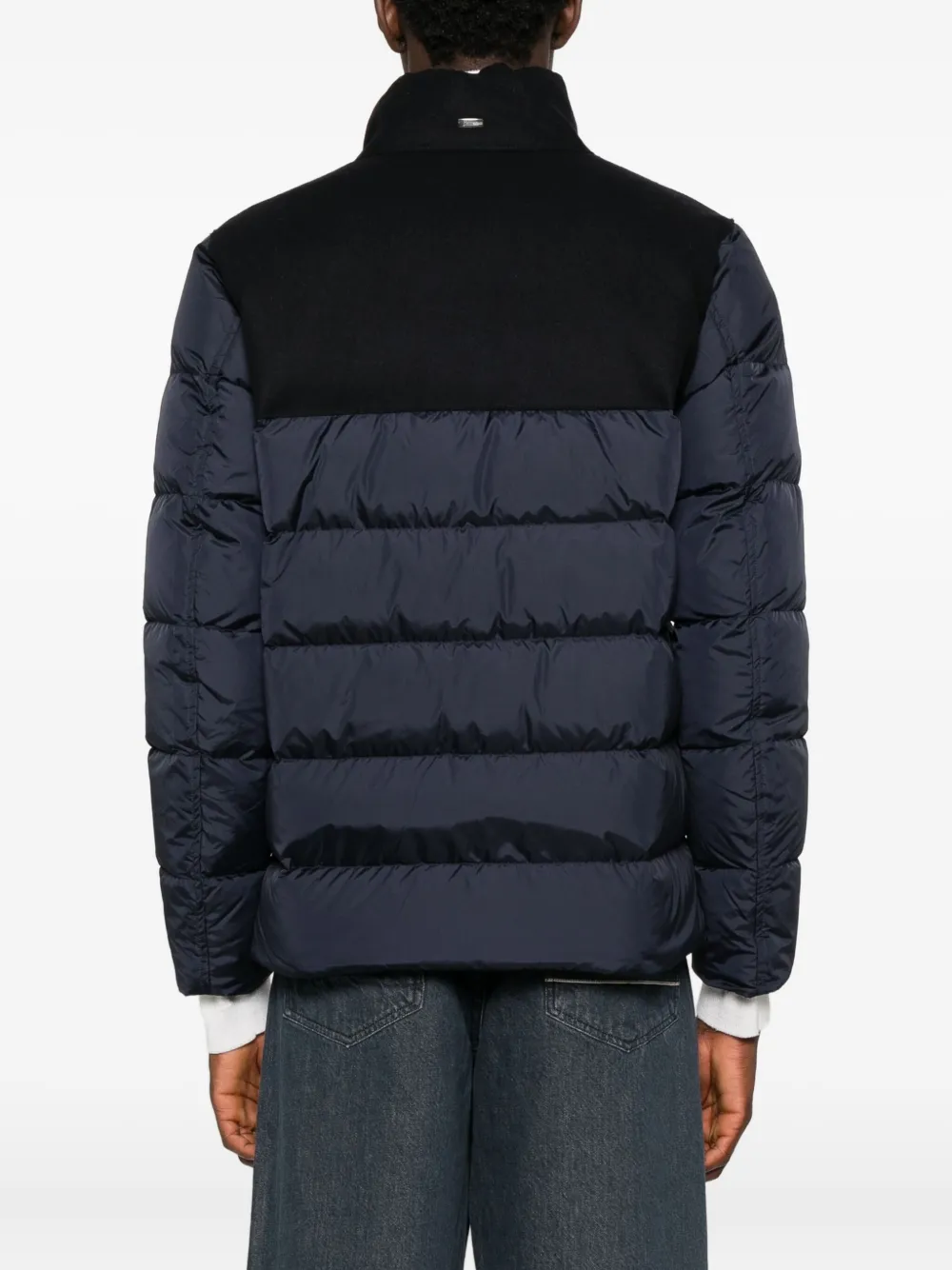 Herno Gewatteerde jas met vlakken Blauw