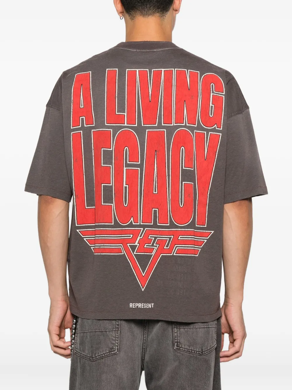 Represent T-shirt met logoprint Zwart