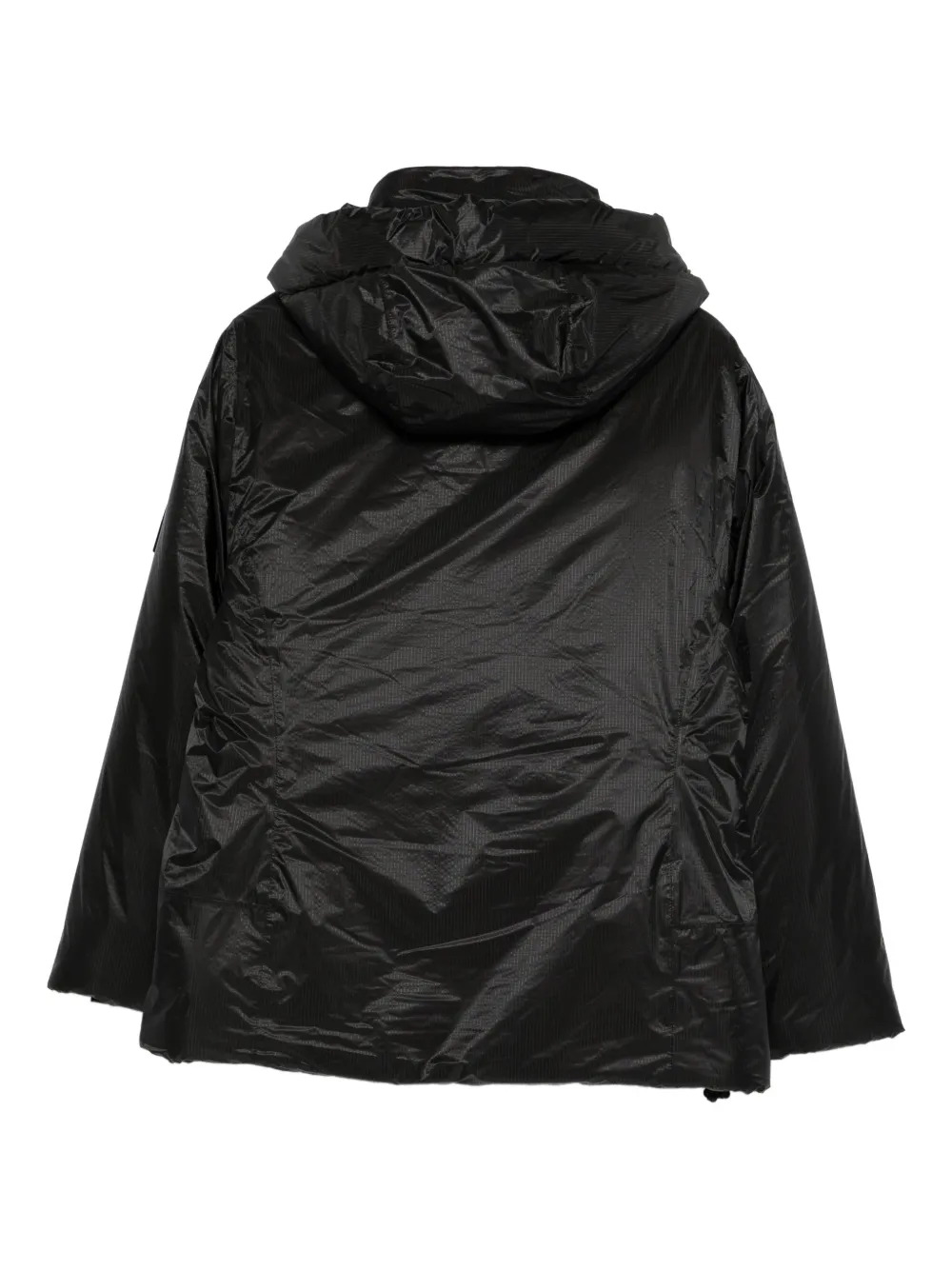 Rains Hooded Padded Coat In Black