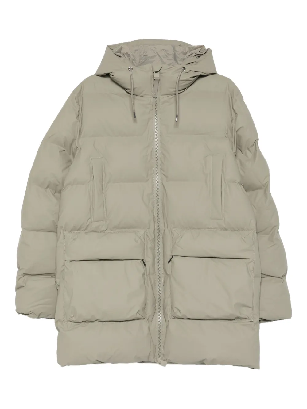 Rains hooded padded jacket | Green | Image 1