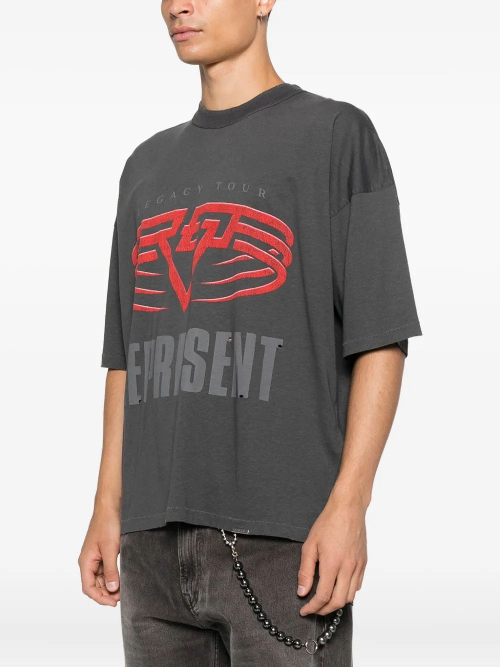 Represent T-shirt met logoprint Grijs