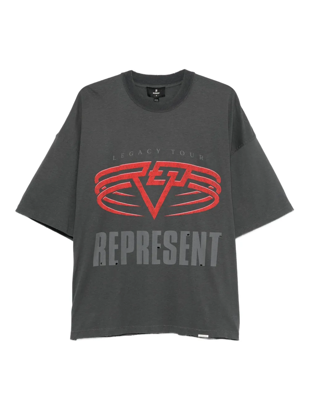 Represent تيشيرت بطبعة شعار الماركة | رمادي | Image 1