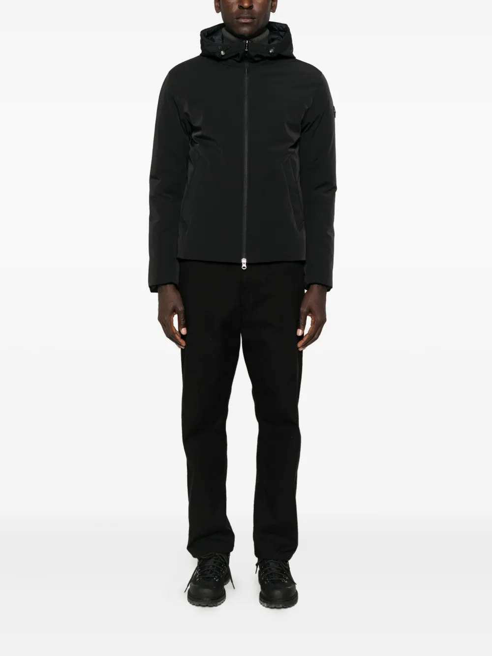 Colmar hooded zip-front coat - Zwart