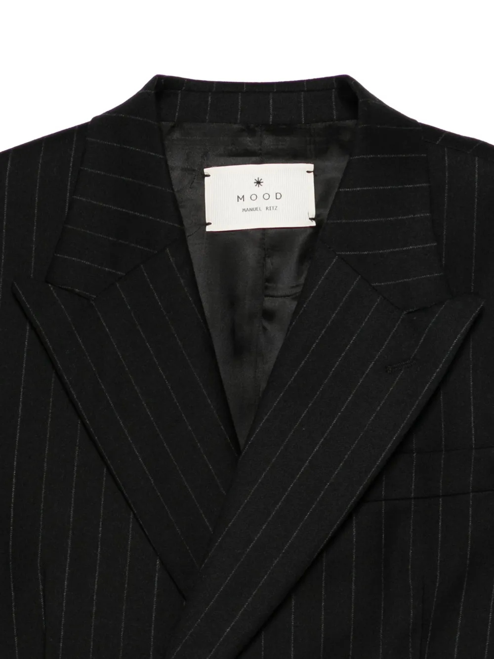 Manuel Ritz Blazer met krijtstreep Zwart