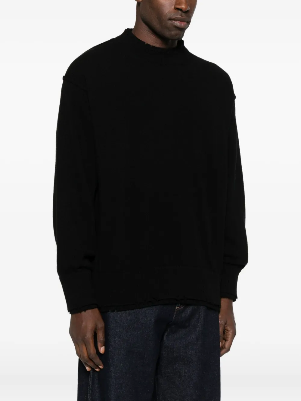 Federico Cina Crew-neck Sweater In Black