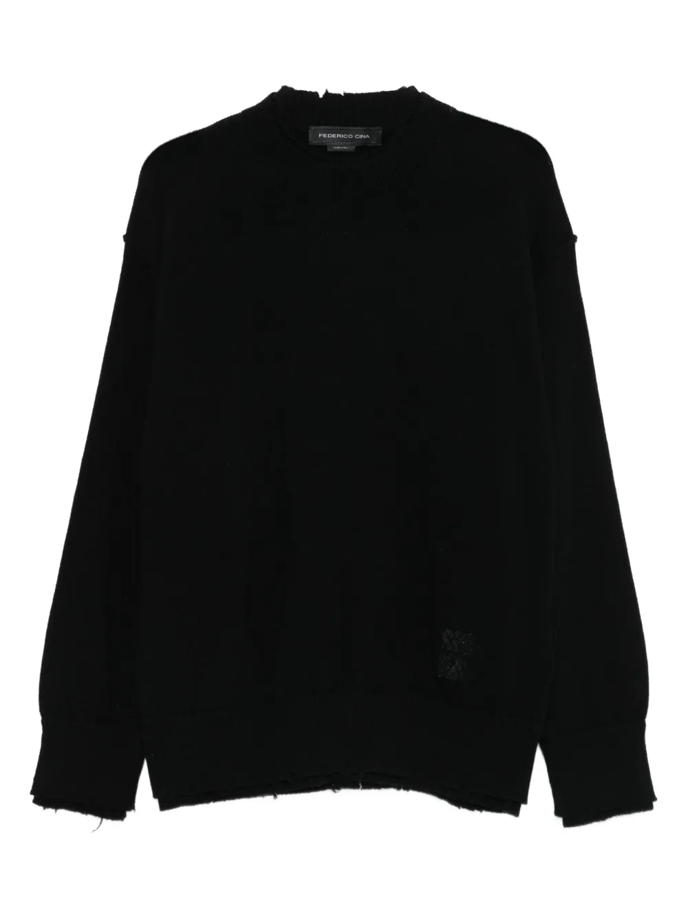 FEDERICO CINA crew-neck sweater | Black | Image 1