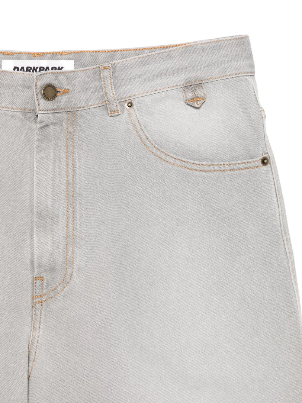 Darkpark Frayed-hem Jeans In Gray