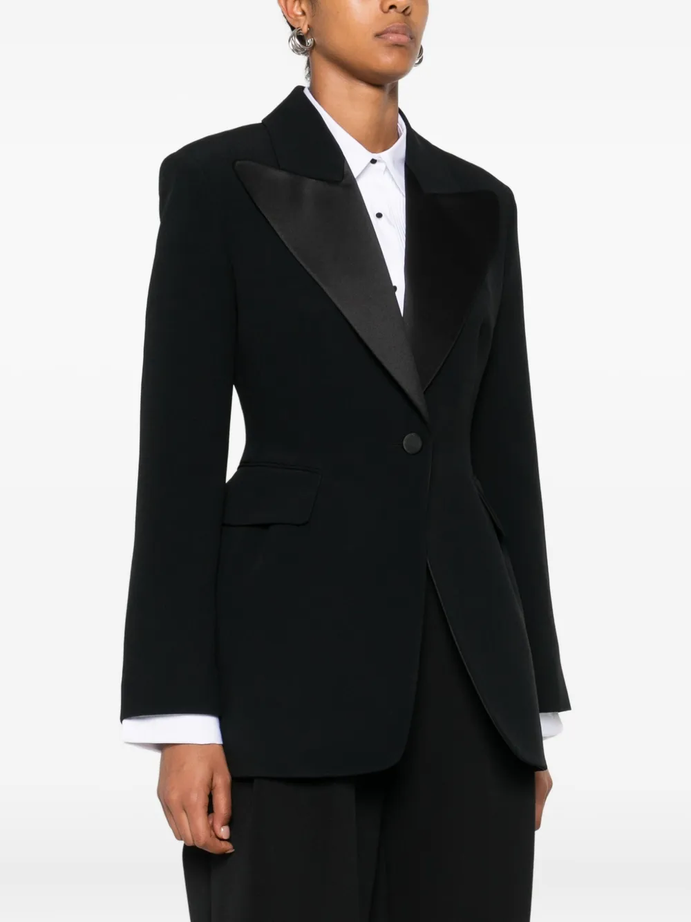 Ermanno Scervino Blazer met enkele rij knopen Zwart