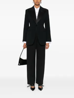 ボトムスその他 Ermanno Scervino Single-Breasted Blazer Ermanno Scervino devoré-effect single-breasted Blazer | Blue
