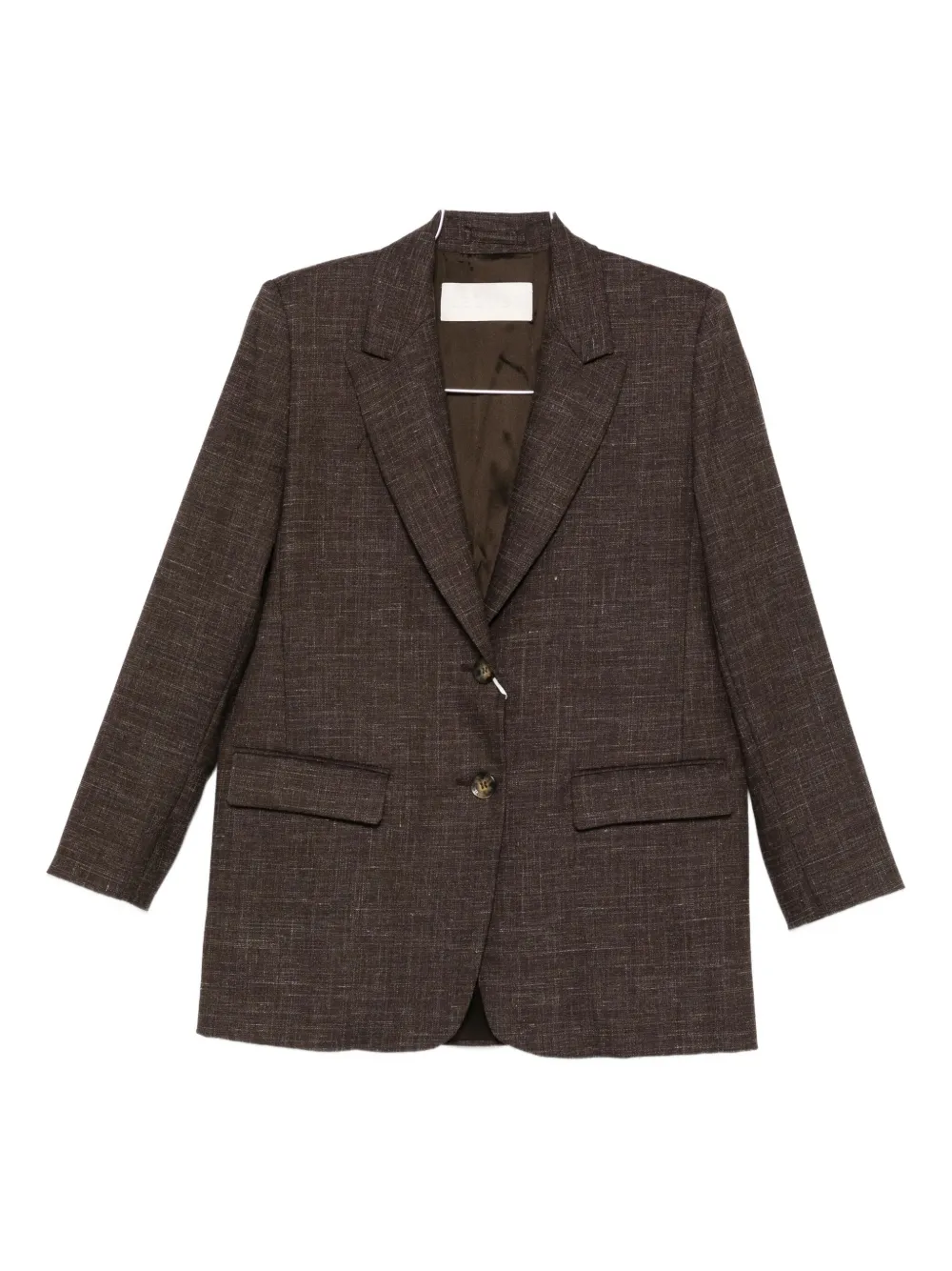 I Blues Textured Two-button Blazer In Gray