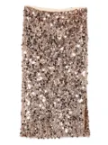 I BLUES Attila sequin-embellished midi skirt - Yellow