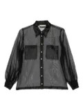 I BLUES Flippo sheer shirt - Black