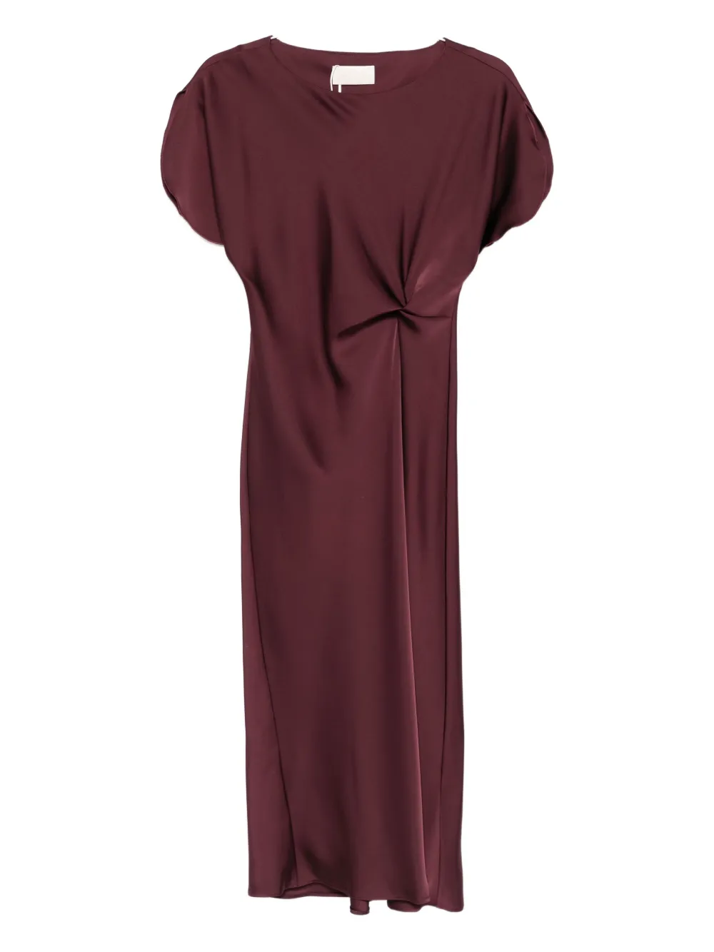Iblues Twist-detail Midi Dress In Brown