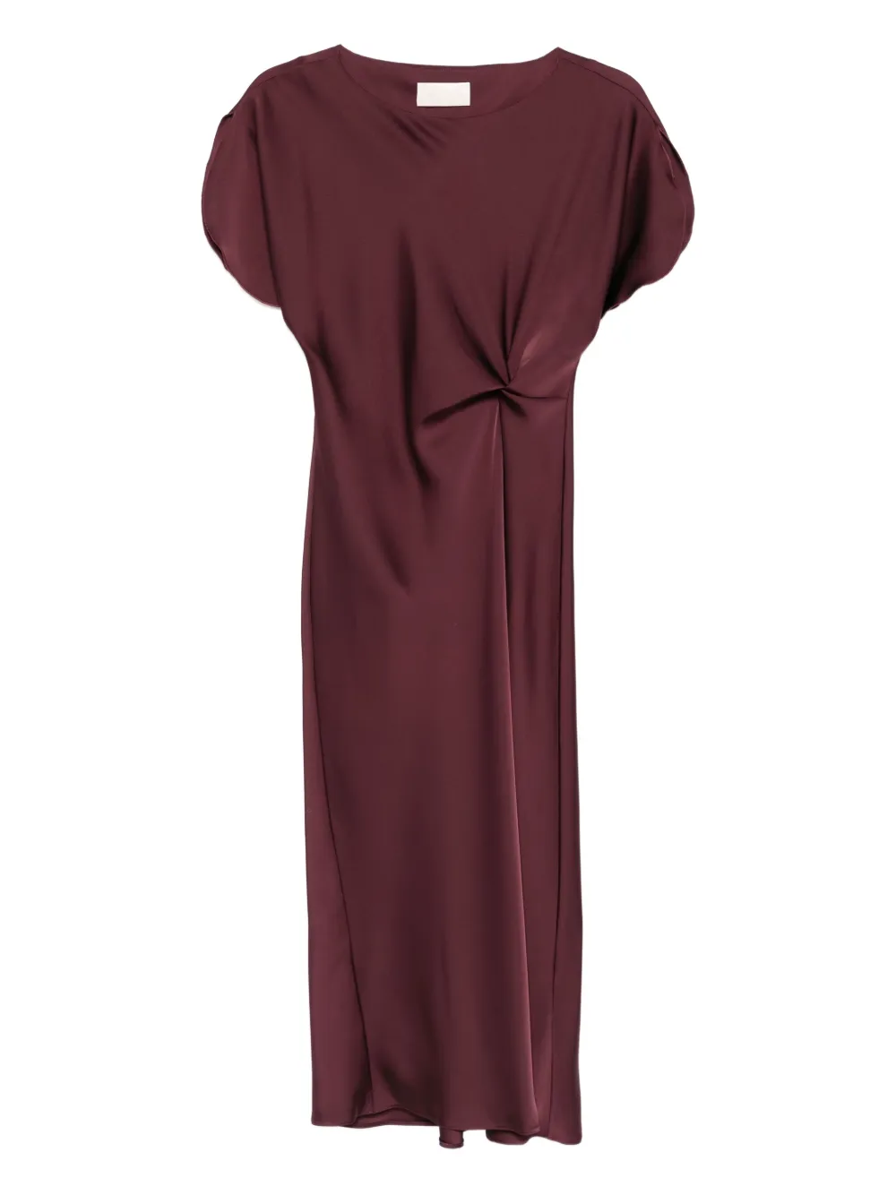 twist-detail midi dress