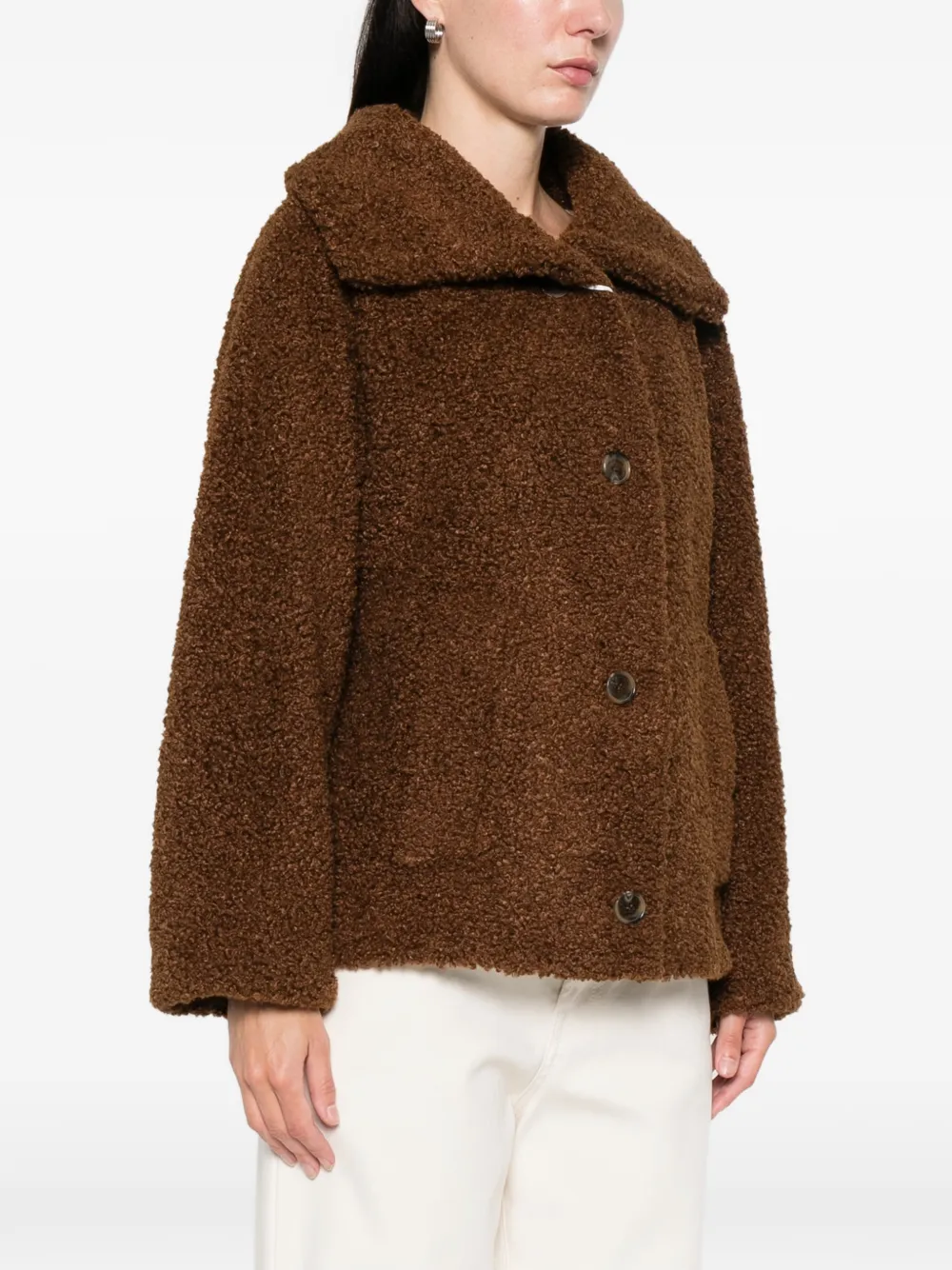 Iblues Boccale Buttoned Jacket In Brown