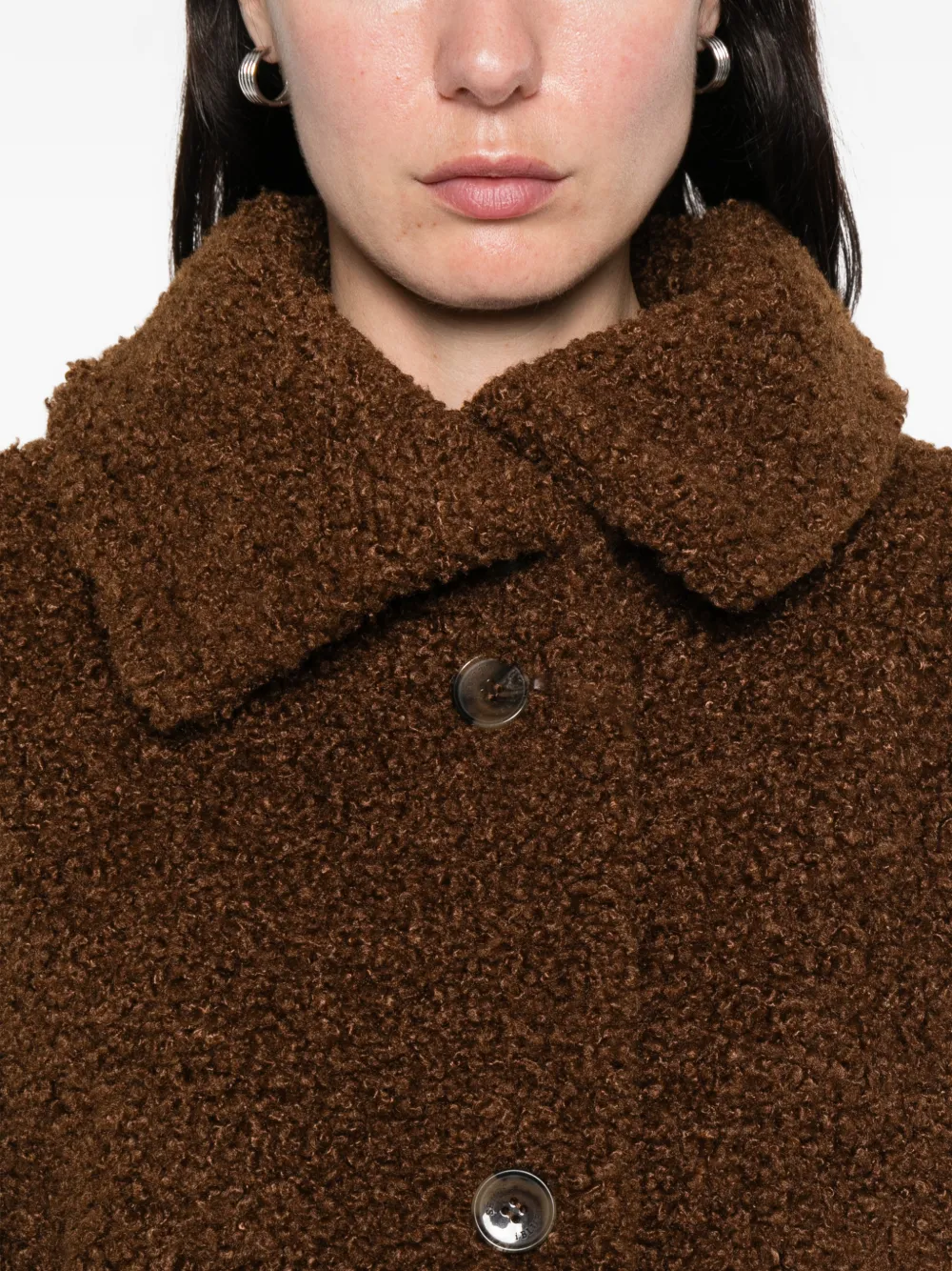 Iblues Boccale Buttoned Jacket In Brown