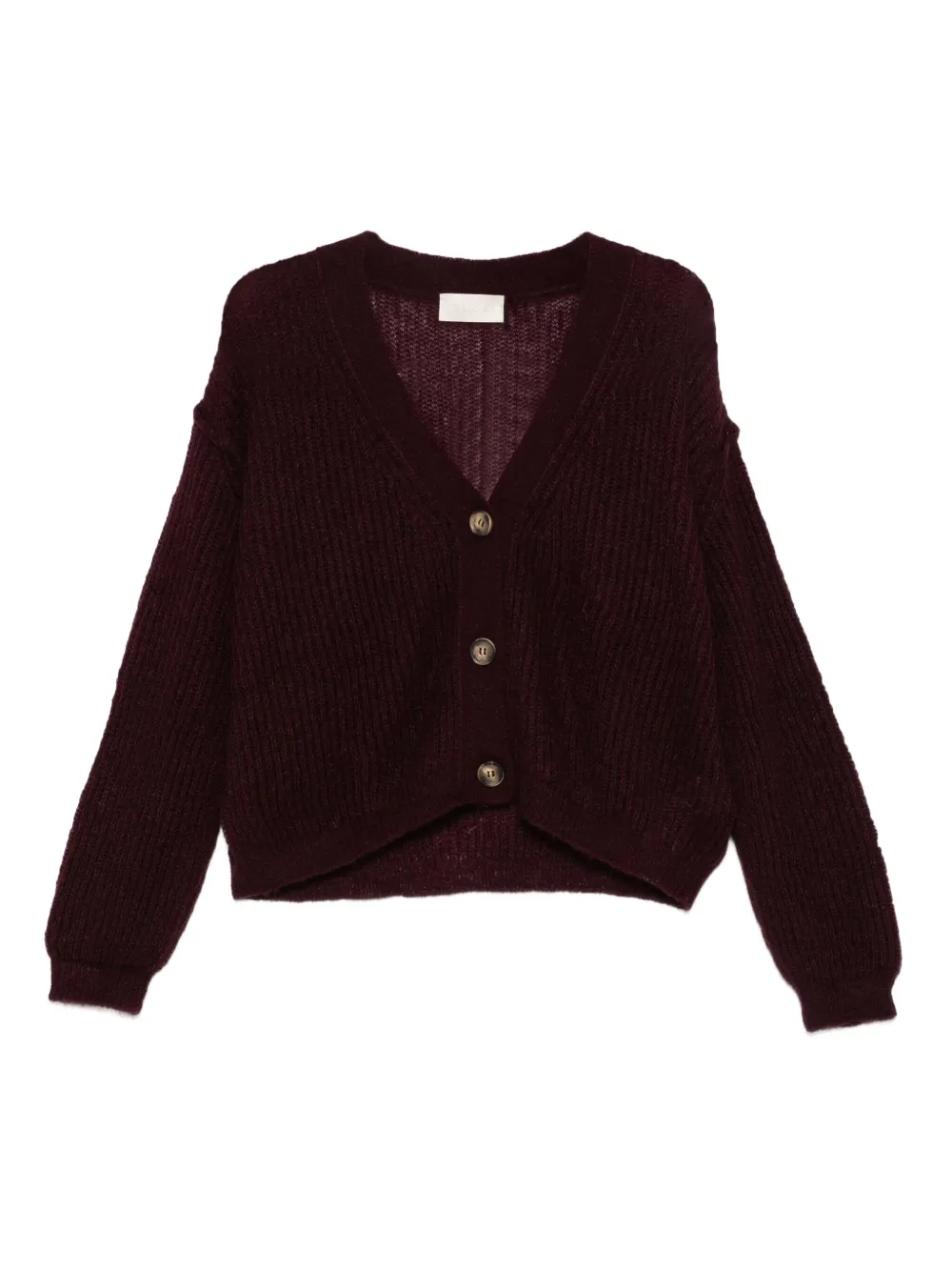 button-front V-neck cardigan