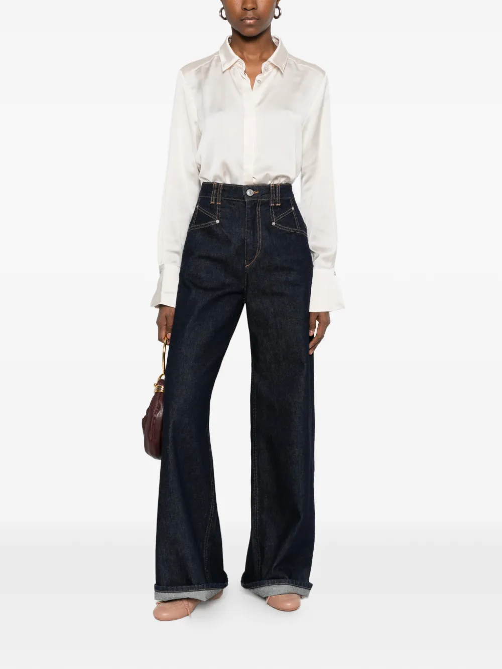 I BLUES Accolto long-sleeve shirt - Beige