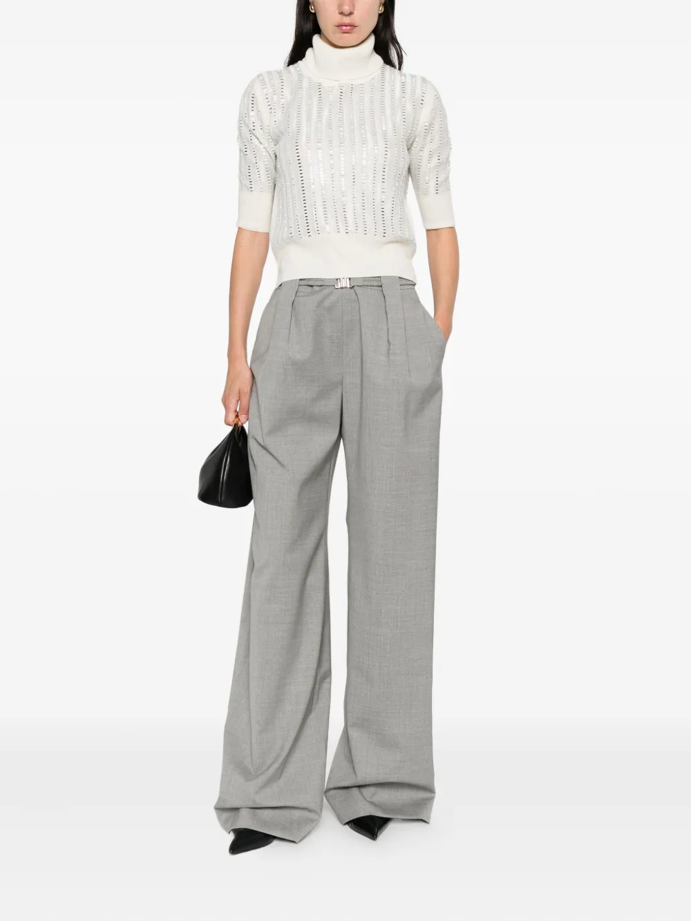 Ermanno Scervino embellished roll-neck T-shirt Beige
