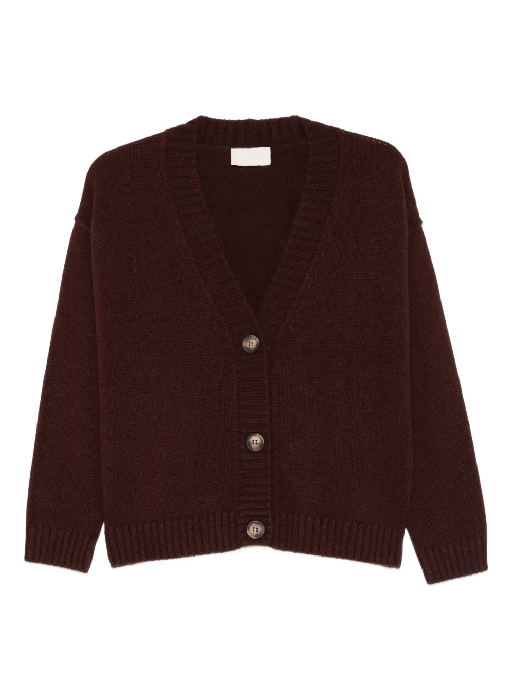 I BLUES Livigno buttoned V-neck cardigan | Brown | Image 1