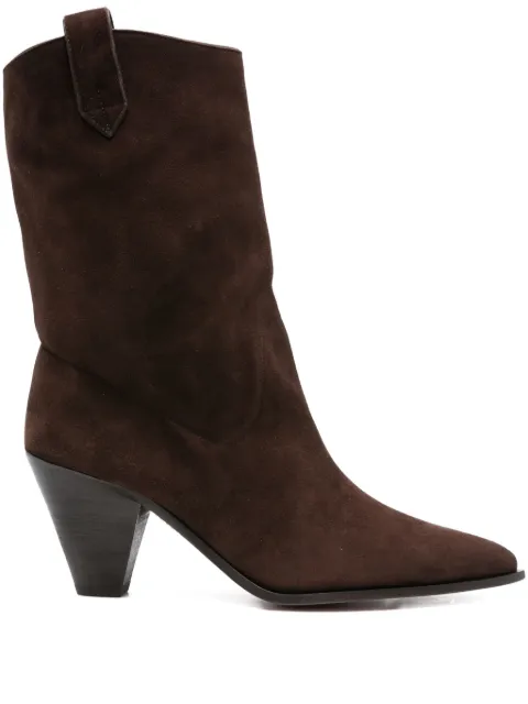 Aquazzura 80mm suede leather cowboy boots