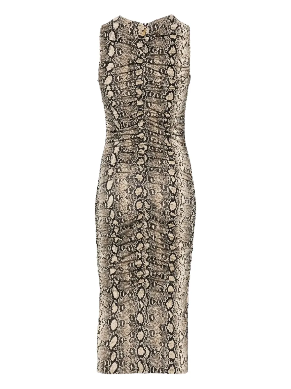 Michael Kors Midi-jurk met slangenprint Beige