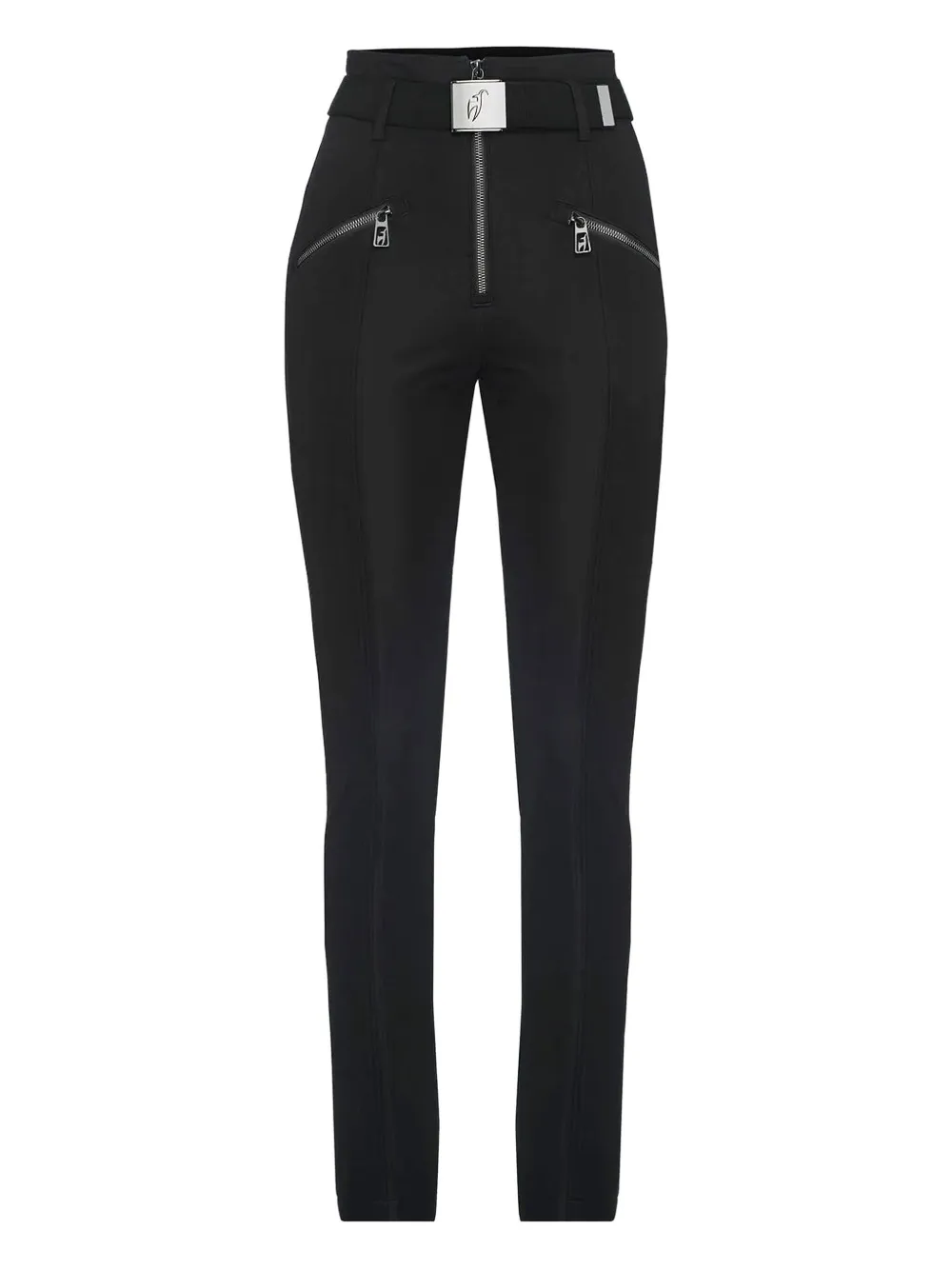 Toni Sailer Skibroek met ritsdetail en ceintuur Zwart