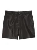 Weekend Max Mara leather high-waist shorts - Black