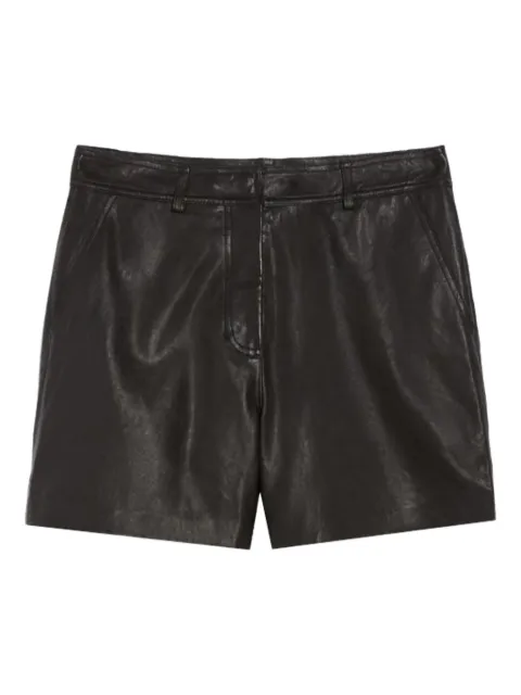 Weekend Max Mara leather high-waist shorts