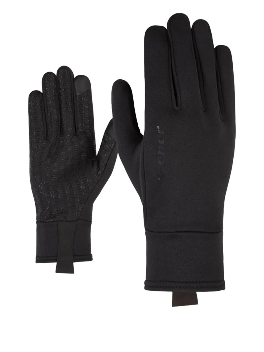 Ziener Textured Fleece Gloves In Black