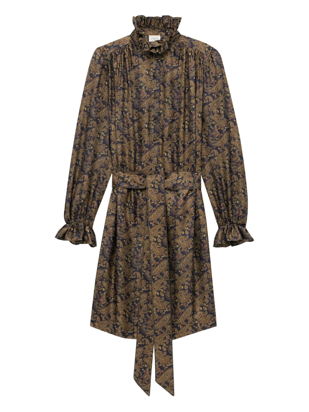 Saint Laurent paisley-print ruffled dress