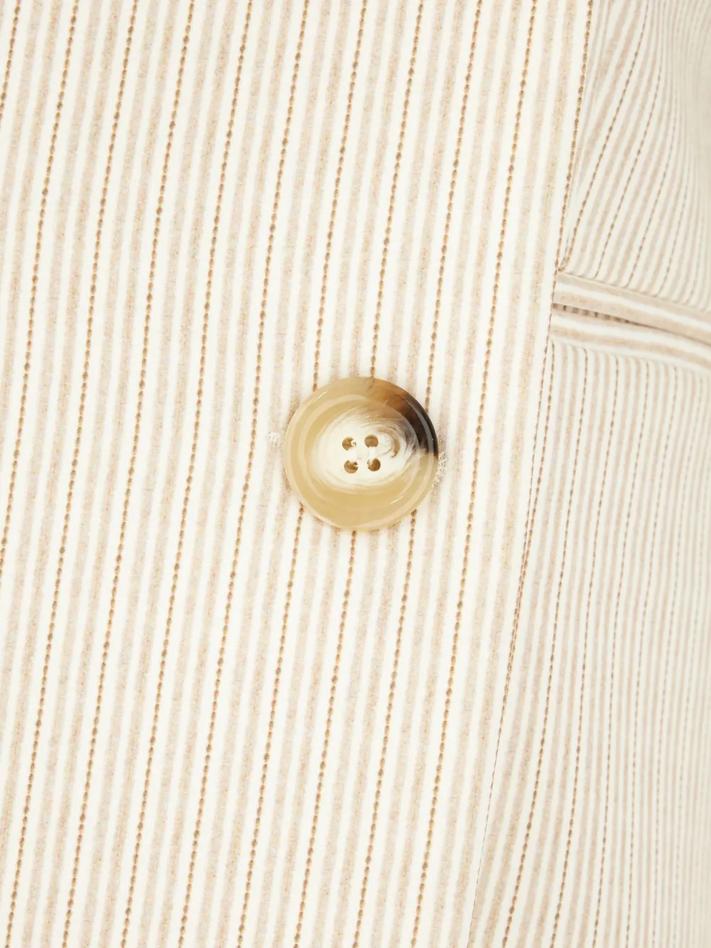 Post Scriptum Stripe-pattern Double-breasted Blazer In Neutral