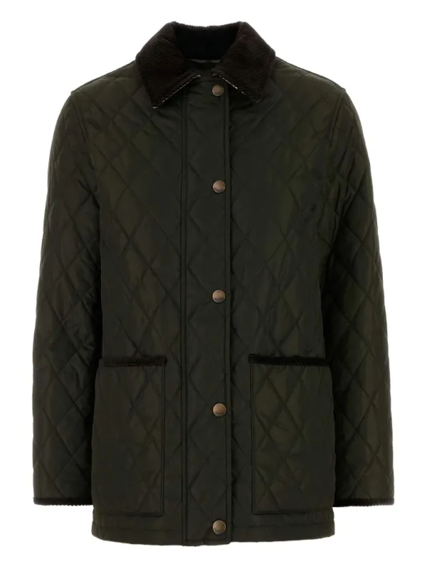 Burberry Diamond-quilting Jacket in Green