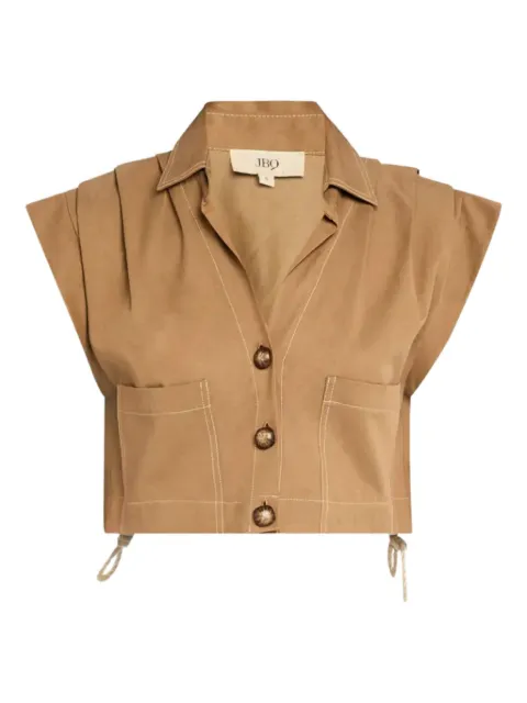 JBQ Preen button-up cropped shirt
