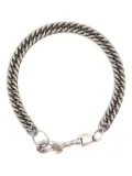 Enfants Riches Déprimés rose-embellished chain necklace - Silver