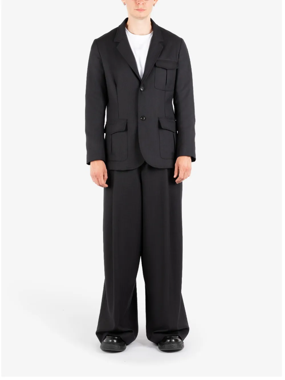 Société Anonyme Blazer met opgestikte zak en twee knopen Zwart
