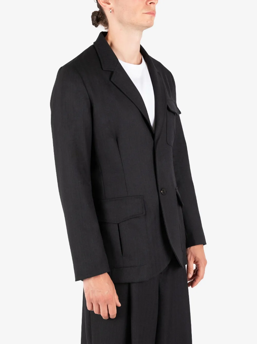 Société Anonyme Blazer met opgestikte zak en twee knopen Zwart