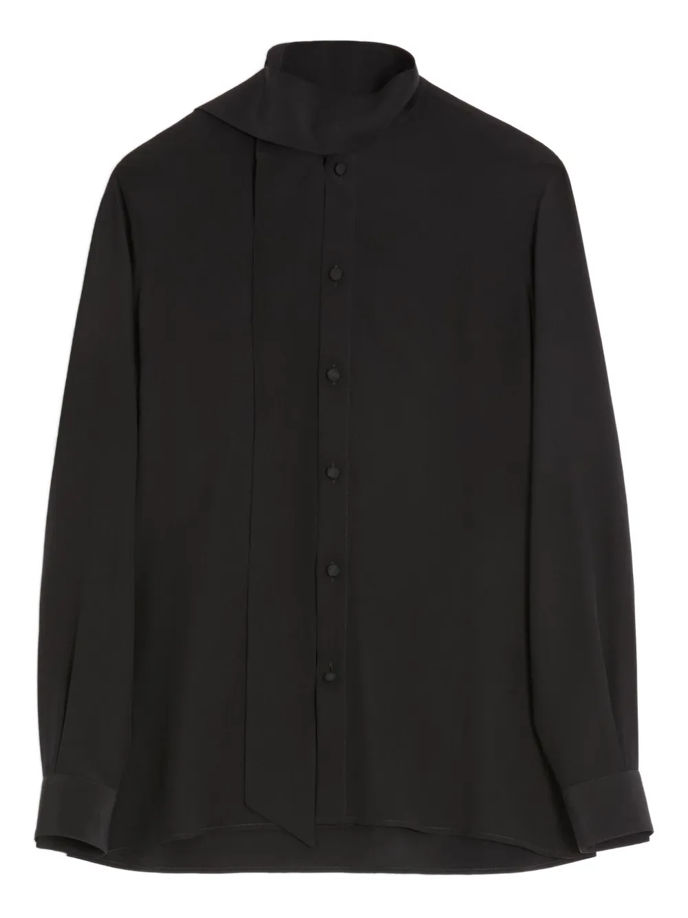 Valentino+Garavani+chemise+à+detail+de+foulard+au+col+-+Noir