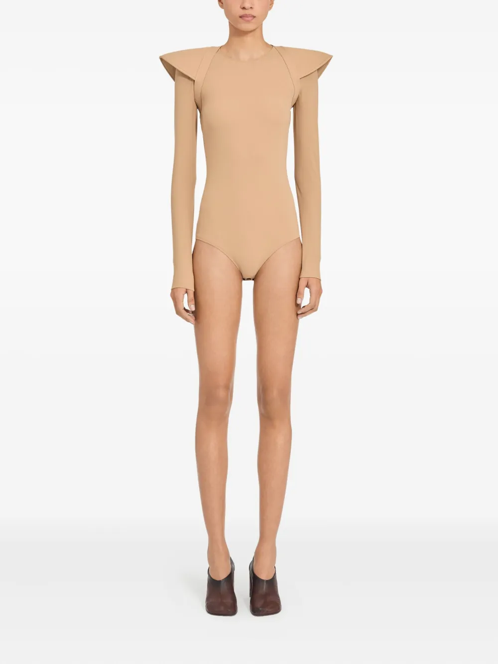 MM6 Maison Margiela Omslagdoek met schoudervullingen Beige