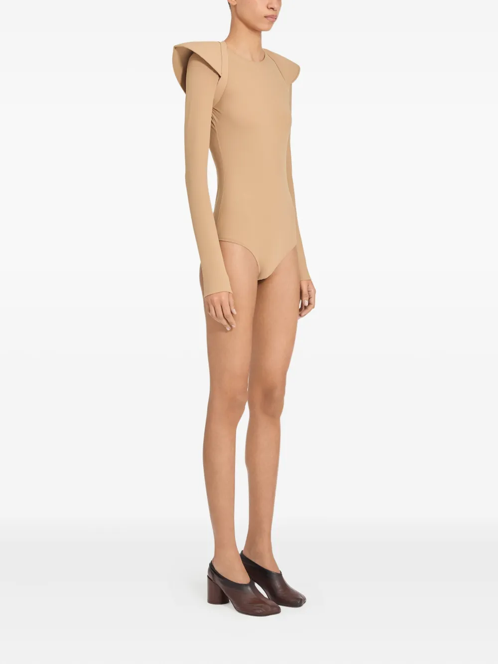 MM6 Maison Margiela Omslagdoek met schoudervullingen Beige