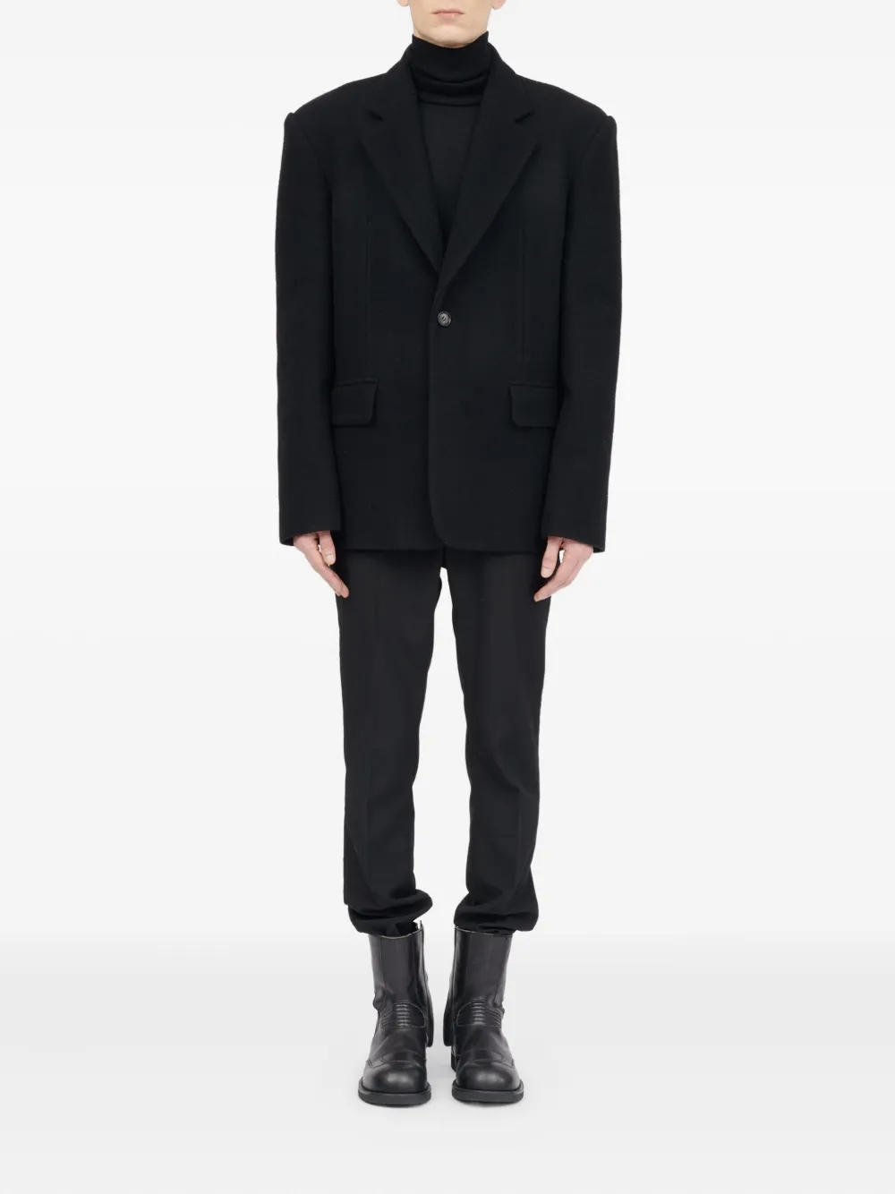 Mm6 Maison Margiela Elbow-patch Blazer In Black