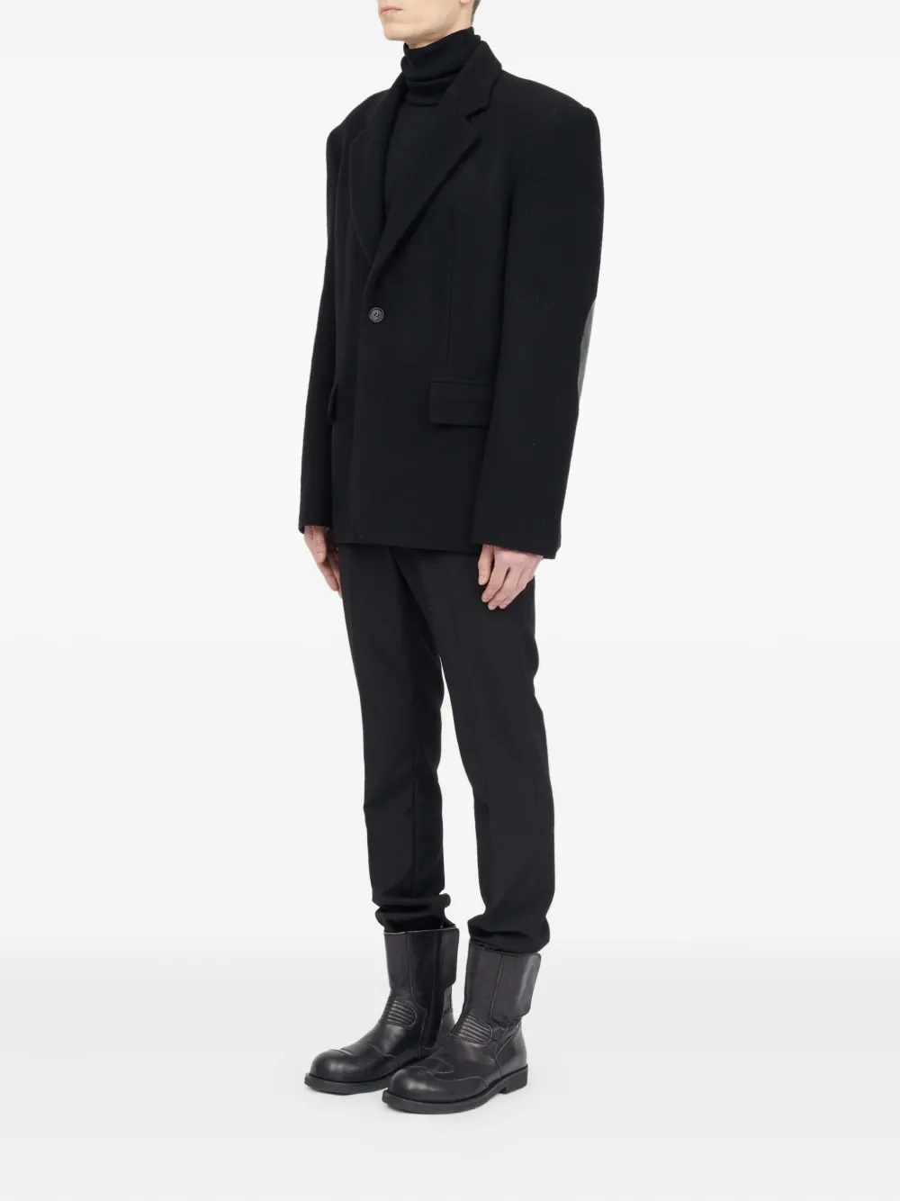 Mm6 Maison Margiela Elbow-patch Blazer In Black