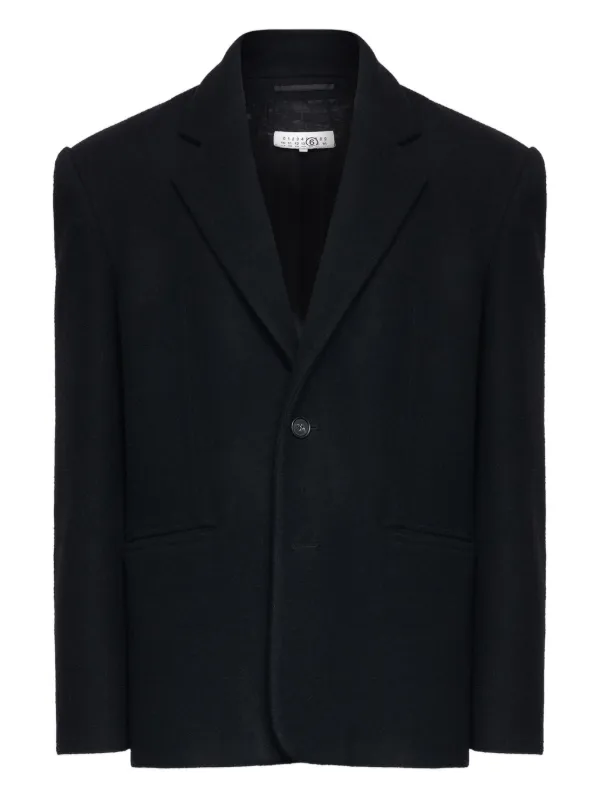 MM6 Maison Margiela エルボーパッチ ジャケット | ブラック | FARFETCH JP