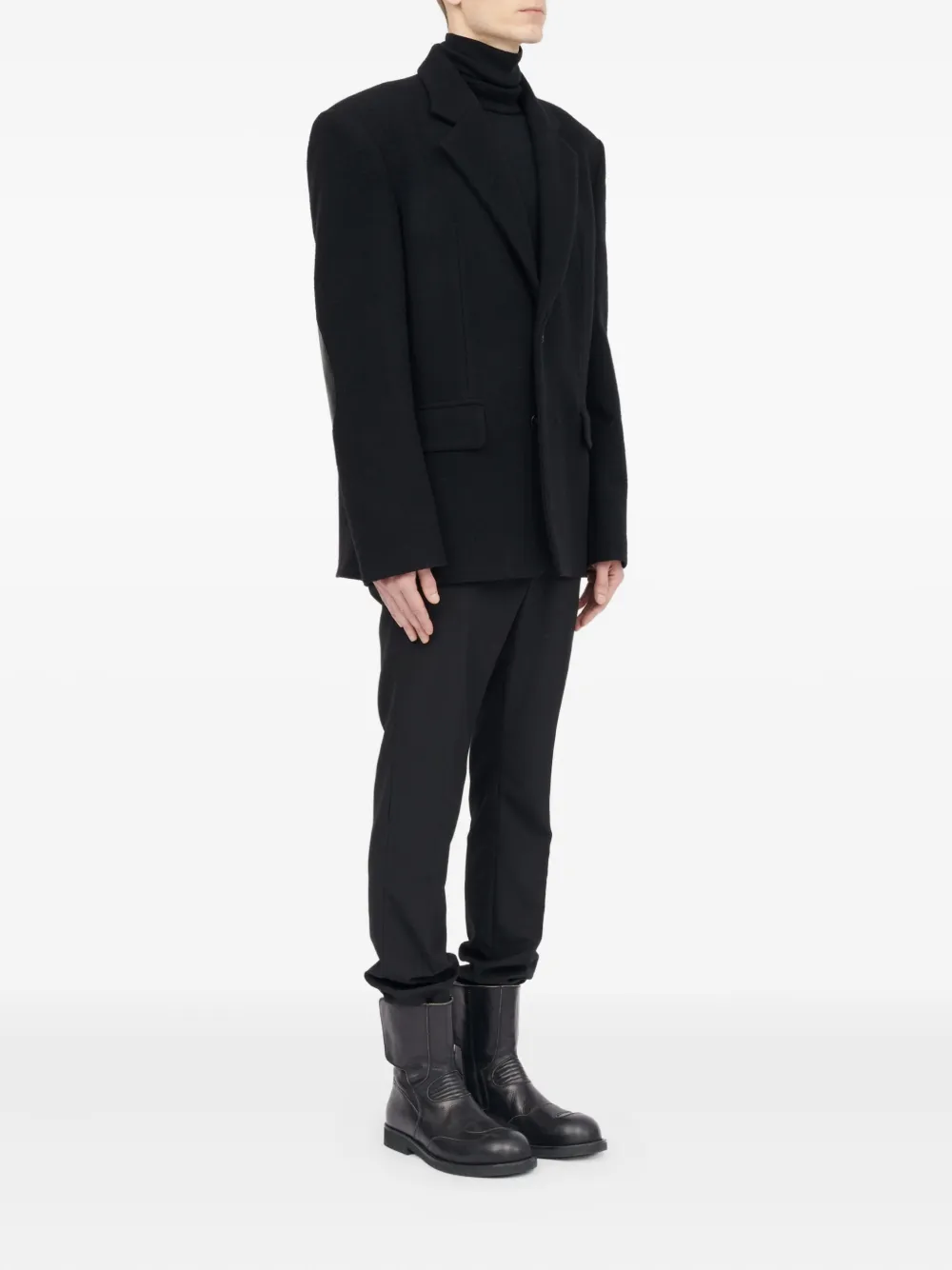 Mm6 Maison Margiela Elbow-patch Blazer In Black