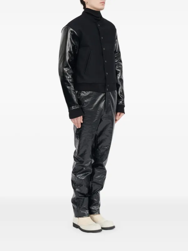 MM6 Maison Margiela レザースリーブ ジャケット | ブラック